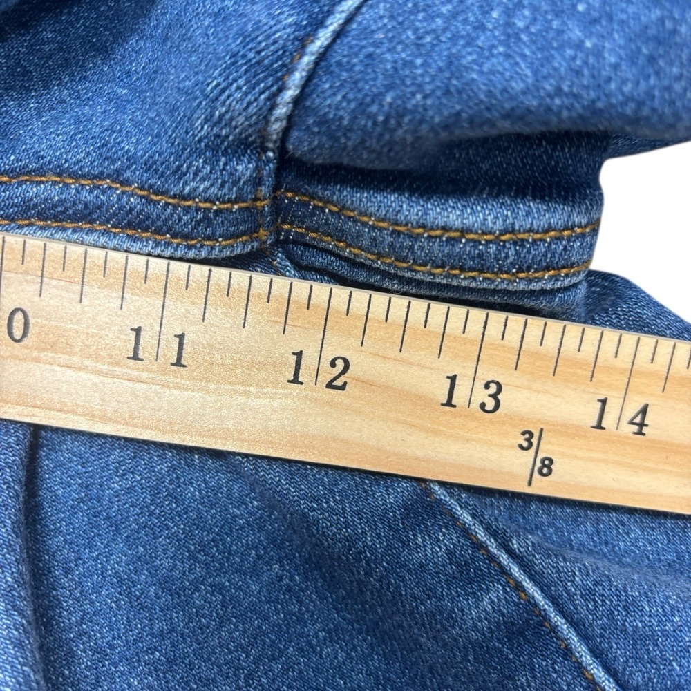 Judy Blue Women's Mid Rise Distressed Stretch Raw Denim Cut Off Shorts 1X - Picture 7 of 9